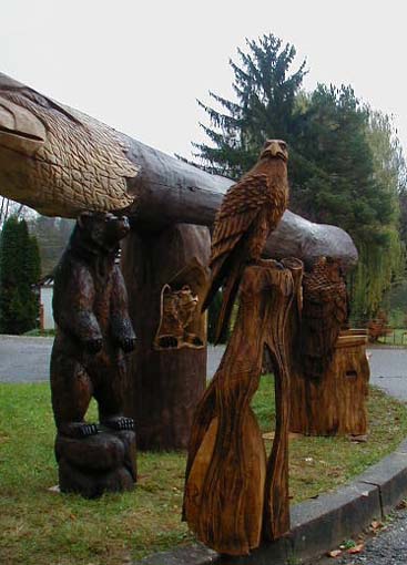 Holz Figur Falke